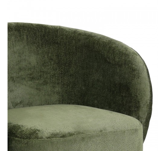 Πολυθρόνα περιστρεφόμενη Kreslo ύφασμα σε χακί απόχρωση 78x81x77εκ Υλικό: PLYWOOD. FABRIC 110-000077