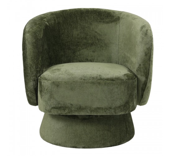 Πολυθρόνα περιστρεφόμενη Kreslo ύφασμα σε χακί απόχρωση 78x81x77εκ Υλικό: PLYWOOD. FABRIC 110-000077