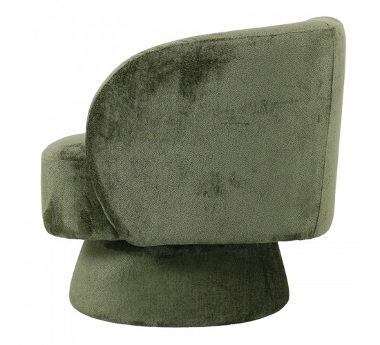 Πολυθρόνα περιστρεφόμενη Kreslo ύφασμα σε χακί απόχρωση 78x81x77εκ Υλικό: PLYWOOD. FABRIC 110-000077