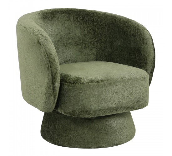 Πολυθρόνα περιστρεφόμενη Kreslo ύφασμα σε χακί απόχρωση 78x81x77εκ Υλικό: PLYWOOD. FABRIC 110-000077