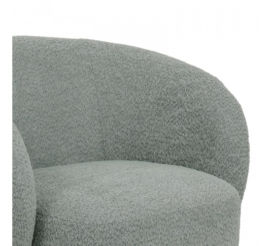 Πολυθρόνα περιστρεφόμενη Kreslo μπουκλέ ύφασμα σε φυστικί απόχρωση 78x81x77εκ Υλικό: PLYWOOD.  BOUCLE FABRIC 110-000078