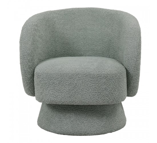 Πολυθρόνα περιστρεφόμενη Kreslo μπουκλέ ύφασμα σε φυστικί απόχρωση 78x81x77εκ Υλικό: PLYWOOD.  BOUCLE FABRIC 110-000078