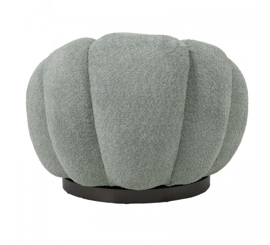 Πολυθρόνα περιστρεφόμενη Nester μπουκλέ ύφασμα σε φυστικί απόχρωση 98x97x69εκ Υλικό: PLYWOOD. FABRIC. METAL 110-000085