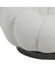 Πολυθρόνα περιστρεφόμενη Nester μπουκλέ ύφασμα σε λευκό απόχρωση 98x97x69εκ Υλικό: PLYWOOD. FABRIC. METAL 110-000086