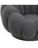 Πολυθρόνα περιστρεφόμενη Nester μπουκλέ ύφασμα σε γκρι απόχρωση 98x97x69εκ Υλικό: PLYWOOD. FABRIC. METAL 110-000087