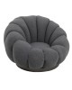 Πολυθρόνα περιστρεφόμενη Nester μπουκλέ ύφασμα σε γκρι απόχρωση 98x97x69εκ Υλικό: PLYWOOD. FABRIC. METAL 110-000087
