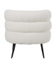 Πολυθρόνα Foleja μπουκλέ ύφασμα σε λευκή απόχρωση με μάυρα μεταλλικά πόδια 76x75x72εκ Υλικό: PLYWOOD. FABRIC. METAL 110-000091