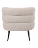 Πολυθρόνα Foleja μπουκλέ ύφασμα σε μπεζ απόχρωση με μαύρα μεταλλικά πόδια 76x75x72εκ Υλικό: PLYWOOD. FABRIC. METAL 110-000093