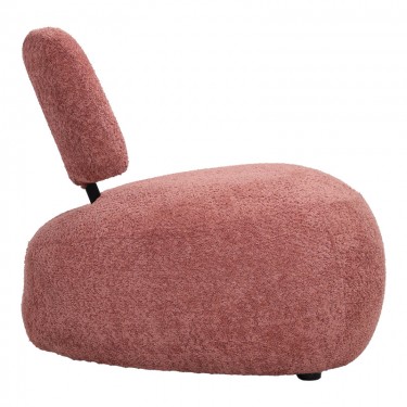 Πολυθρόνα Stonie μπουκλέ ύφασμα σε σάπιο μήλο απόχρωση 67x73x67εκ Υλικό: plywood pine metal foam fabric 110-000101