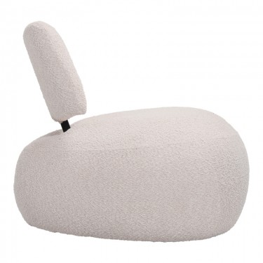 Πολυθρόνα Stonie μπουκλέ ύφασμα σε μπεζ απόχρωση 67x73x67εκ Υλικό: plywood pine metal foam fabric 110-000102