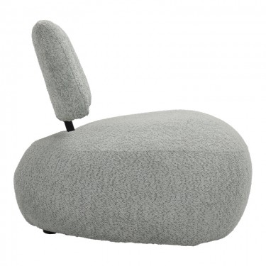 Πολυθρόνα Stonie μπουκλέ ύφασμα σε φυστικί απόχρωση 67x73x67εκ Υλικό: plywood pine metal foam fabric 110-000103