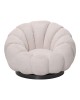 Πολυθρόνα περιστρεφόμενη Nester μπουκλέ ύφασμα σε μπεζ απόχρωση 98x97x69εκ Υλικό: PLYWOOD - FABRIC - METAL - PINE 110-000111