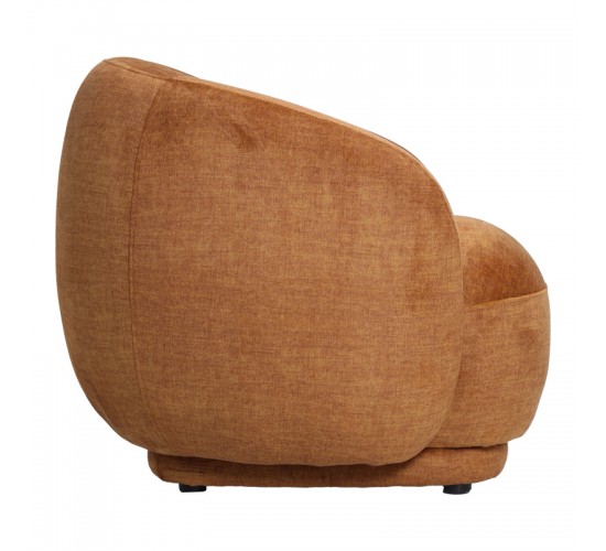 Πολυθρόνα Freya ύφασμα σε μελί απόχρωση 93x87x76εκ Υλικό: PLYWOOD - PINE - FOAM - FABRIC 110-000117