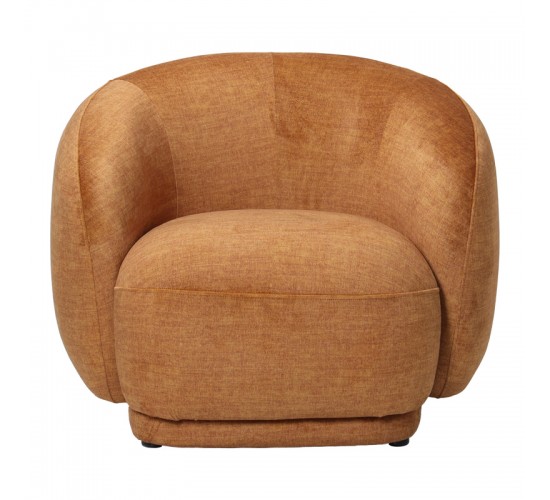 Πολυθρόνα Freya ύφασμα σε μελί απόχρωση 93x87x76εκ Υλικό: PLYWOOD - PINE - FOAM - FABRIC 110-000117