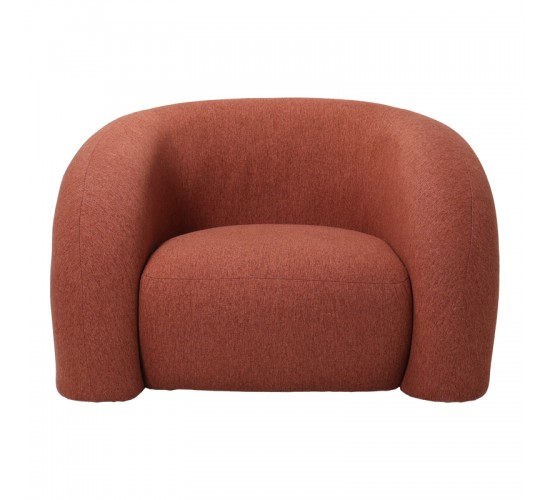 Πολυθρόνα Lexy ύφασμα σε κεραμιδί απόχρωση 100x89.5x60εκ Υλικό: PLYWOOD - PINE - FOAM - FABRIC 110-000120