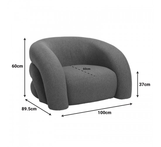 Πολυθρόνα Lexy ύφασμα σε κεραμιδί απόχρωση 100x89.5x60εκ Υλικό: PLYWOOD - PINE - FOAM - FABRIC 110-000120