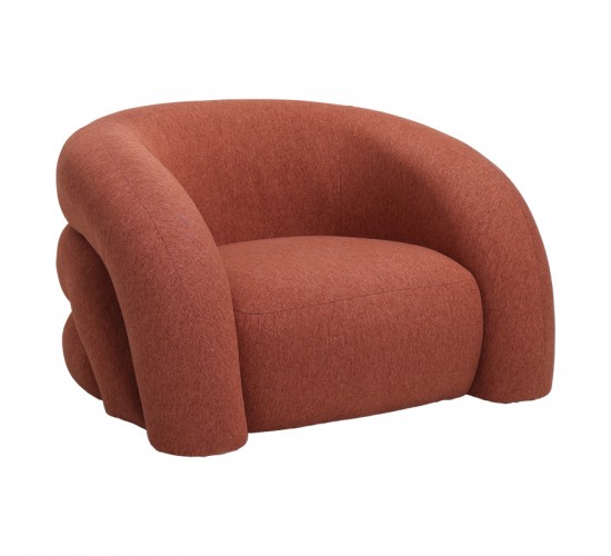 Πολυθρόνα Lexy ύφασμα σε κεραμιδί απόχρωση 100x89.5x60εκ Υλικό: PLYWOOD - PINE - FOAM - FABRIC 110-000120