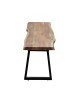 Παγκάκι Tibor μασίφ ξύλο 4εκ καρυδί-μαύρο 160x40x45εκ Υλικό: SOLID WOOD - METAL 113-000018