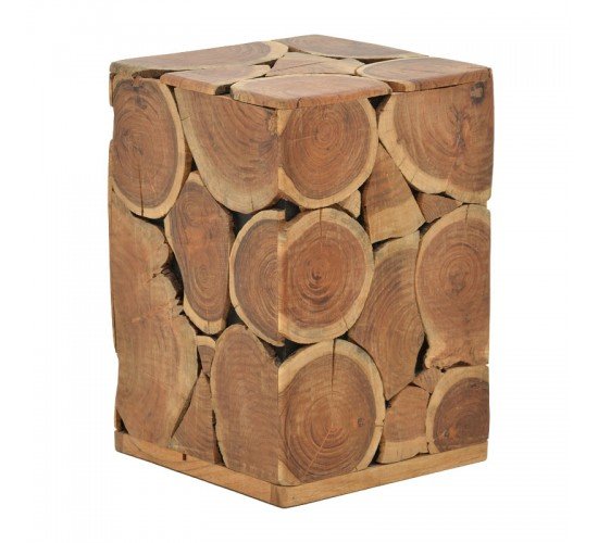 Σκαμπό Jaret μασίφ ξύλο ακακίας καρυδί 36x36x53εκ Υλικό: ACACIA WOOD 113-000033