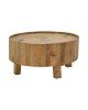 Τραπέζι σαλονιού με αποθηκευτικό χώρο Darian μασίφ ξύλο mango καρυδί Φ90x45εκ Υλικό: MANGO WOOD 113-000035