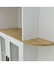 Βιτρίνα Xarvey Inart λευκό-φυσικό ξύλο 110x38x160εκ Υλικό: IRON-BIRCH-GLASS 115-000114