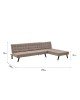 Γωνιακός καναπές-κρεβάτι γωνιακός Pongi Inart μπεζ ύφασμα 256x163x75εκ Υλικό: FABRIC-METAL 115-001089