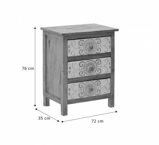 Συρταριέρα Inart 3-50-245-0017 ξύλο φυσικό-λευκό 72x35x76εκ Υλικό: MANGO WOOD - MDF 115-002709 Συρταριέρα Inart 3-50-245-0017 ξύλο φυσικό-λευκό 72x35x76εκ Υλικό: MANGO WOOD - MDF 115-002709
