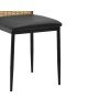 Καρέκλα Lasmipe Inart μαύρο-φυσικό pu-rattan 40x49x96εκ 115-003198