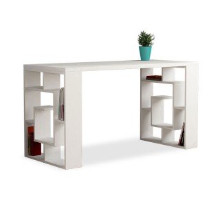 Γραφείο Labirent λευκό 140x60x75εκ Υλικό: CLIPBOARD 18mm with MELAMINE 119-000042