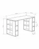 Γραφείο Colmar χρώμα λευκό 140x60x75εκ Υλικό: MELAMINE 32mm - MELAMINE 18mm 119-000837 Γραφείο Colmar χρώμα λευκό 140x60x75εκ Υλικό: MELAMINE 32mm - MELAMINE 18mm 119-000837