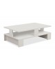Τραπέζι σαλονιού Mansu χρώμα λευκό 80x50x27,5εκ Υλικό: MELAMINE 18mm. 119-000872
