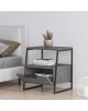 Κομοδίνο Johana μαύρο-γκρι antique 45x40x50εκ Υλικό: CHIPBOARD WITH MELAMINE COATING 18mm - METAL 119-001090 Κομοδίνο Johana μαύρο-γκρι antique 45x40x50εκ Υλικό: CHIPBOARD WITH MELAMINE COATING 18mm - METAL 119-001090