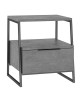 Κομοδίνο Johana μαύρο-γκρι antique 45x40x50εκ Υλικό: CHIPBOARD WITH MELAMINE COATING 18mm - METAL 119-001090 Κομοδίνο Johana μαύρο-γκρι antique 45x40x50εκ Υλικό: CHIPBOARD WITH MELAMINE COATING 18mm - METAL 119-001090