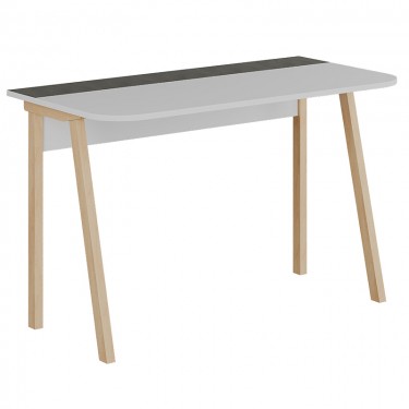 Γραφείο εργασίας Malia λευκό-φυσικό-ανθρακί antique 120x60.5x75εκ Υλικό: CLIPBOARD 18mm WITH MELAMINE COATING 119-001119