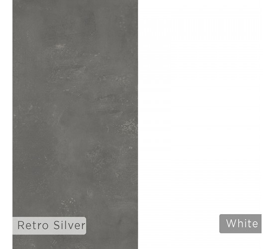 Γραφείο εργασίας Malia λευκό-φυσικό-ανθρακί antique 120x60.5x75εκ Υλικό: CLIPBOARD 18mm WITH MELAMINE COATING 119-001119