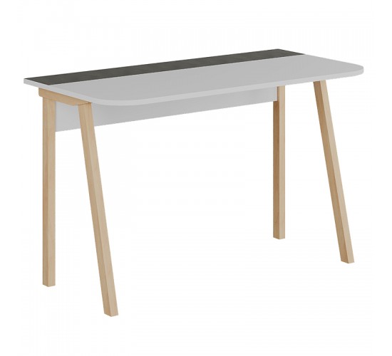 Γραφείο εργασίας Malia λευκό-φυσικό-ανθρακί antique 120x60.5x75εκ Υλικό: CLIPBOARD 18mm WITH MELAMINE COATING 119-001119