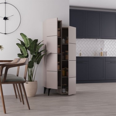 Στήλη Romane μόκα 62.2x37.4x155.4εκ Υλικό: MELAMINE 18mm. 119-001121