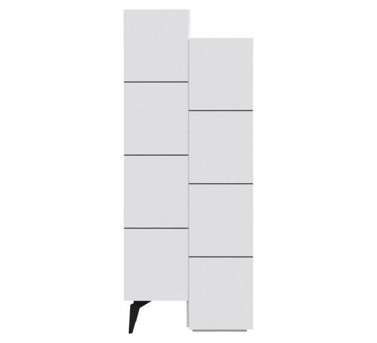 Ντουλάπι-στήλη Romane λευκό 62.2x37.4x155.4εκ Υλικό: MELAMINE 18mm. 119-001122