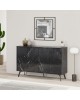 Μπουφές Ursula μαύρο μαρμάρου 123x35x77.5εκ Υλικό: CHIPBOARD WITH MELAMINE COATING 18mm - METAL 119-001123 Μπουφές Ursula μαύρο μαρμάρου 123x35x77.5εκ Υλικό: CHIPBOARD WITH MELAMINE COATING 18mm - METAL 119-001123
