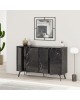 Μπουφές Ursula μαύρο μαρμάρου 123x35x77.5εκ Υλικό: CHIPBOARD WITH MELAMINE COATING 18mm - METAL 119-001123 Μπουφές Ursula μαύρο μαρμάρου 123x35x77.5εκ Υλικό: CHIPBOARD WITH MELAMINE COATING 18mm - METAL 119-001123