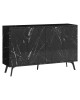Μπουφές Ursula μαύρο μαρμάρου 123x35x77.5εκ Υλικό: CHIPBOARD WITH MELAMINE COATING 18mm - METAL 119-001123 Μπουφές Ursula μαύρο μαρμάρου 123x35x77.5εκ Υλικό: CHIPBOARD WITH MELAMINE COATING 18mm - METAL 119-001123
