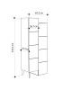 Ντουλάπι-στήλη Romane φυσικό 62.2x37.4x155.4εκ Υλικό: MELAMINE 18mm. 119-001131