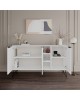 Μπουφές Clara λευκό 142x35.5x83εκ Υλικό: CLIPBOARD 18mm WITH MELAMINE - METAL 119-001133 Μπουφές Clara λευκό 142x35.5x83εκ Υλικό: CLIPBOARD 18mm WITH MELAMINE - METAL 119-001133