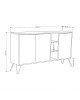 Μπουφές Clara λευκό 142x35.5x83εκ Υλικό: CLIPBOARD 18mm WITH MELAMINE - METAL 119-001133 Μπουφές Clara λευκό 142x35.5x83εκ Υλικό: CLIPBOARD 18mm WITH MELAMINE - METAL 119-001133