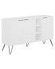 Μπουφές Clara λευκό 142x35.5x83εκ Υλικό: CLIPBOARD 18mm WITH MELAMINE - METAL 119-001133 Μπουφές Clara λευκό 142x35.5x83εκ Υλικό: CLIPBOARD 18mm WITH MELAMINE - METAL 119-001133