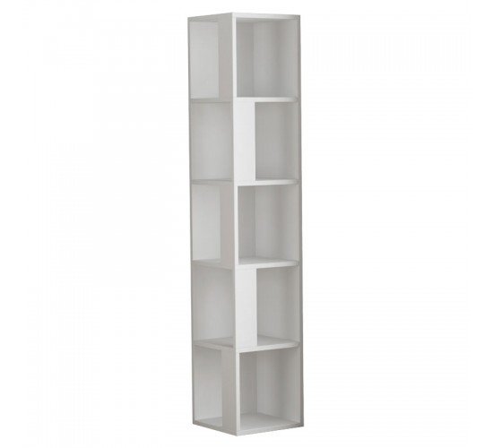 Βιβλιoθήκη στήλη Raphael λευκό 31.5x31.5x159εκ Υλικό: CLIPBOARD WITH MELAMINE 18mm 119-001143
