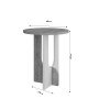 Βοηθητικό τραπέζι Luna φυσικό-λευκό Φ40x47εκ Υλικό: CLIPBOARD 18mm WITH MELAMINE COATING 119-001161