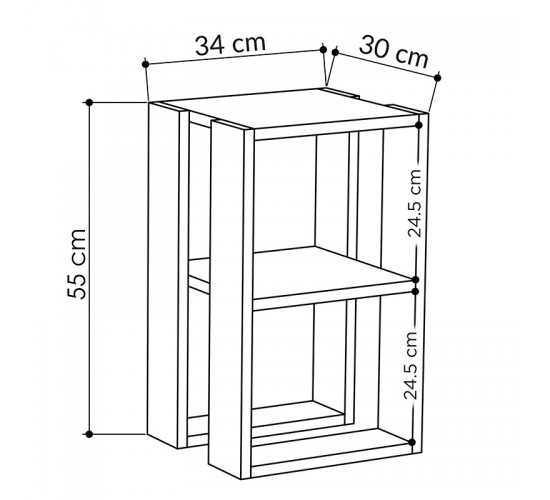 Κομοδίνο Passion oak 34x30x55εκ Υλικό: CHIPBOARD WITH MELAMINE COATING 18mm 119-001165 Κομοδίνο Passion oak 34x30x55εκ Υλικό: CHIPBOARD WITH MELAMINE COATING 18mm 119-001165