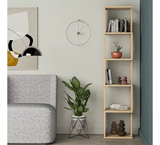Βιβλιοθήκη - στήλη Piri oak μελαμίνης 35x30x161εκ Υλικό: CLIPBOARD WITH MELAMINE COATING 18MM 119-001185 Βιβλιοθήκη - στήλη Piri oak μελαμίνης 35x30x161εκ Υλικό: CLIPBOARD WITH MELAMINE COATING 18MM 119-001185