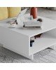 Τραπέζι σαλονιού Hola μελαμίνης λευκό 60x60x32εκ Υλικό: Particle Board - 18mm High quality coated with melamine 119-001187